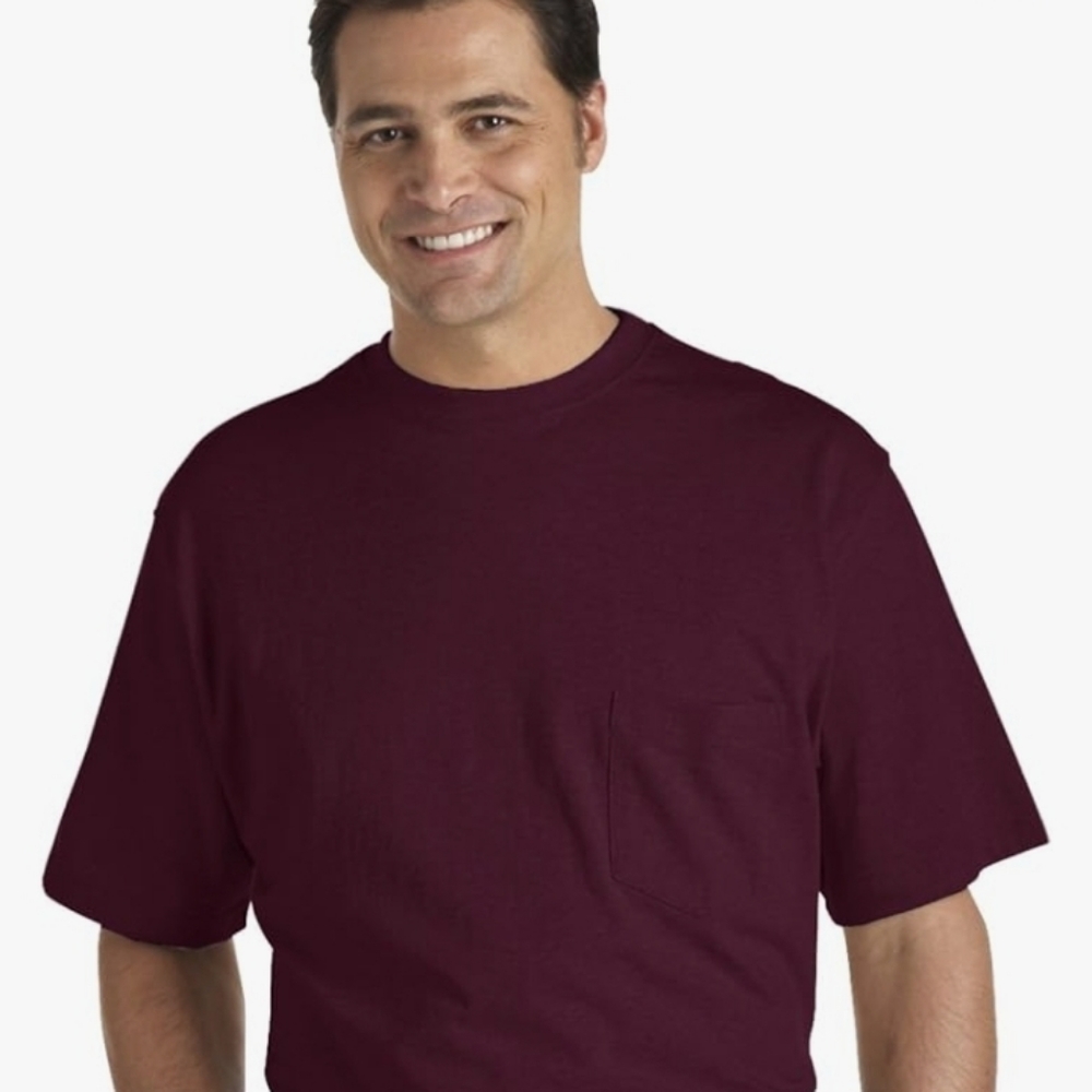 Harbor Bay  DXL Men's Big and Tall Moisture-Wicking Pocket T-Shirt